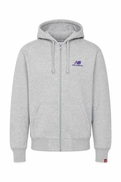 Mens UK Size S New Balance Grey Full Zip Hoodie