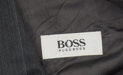 Mens UK Size 38 HUGO BOSS Regular Grey Suit Jacket