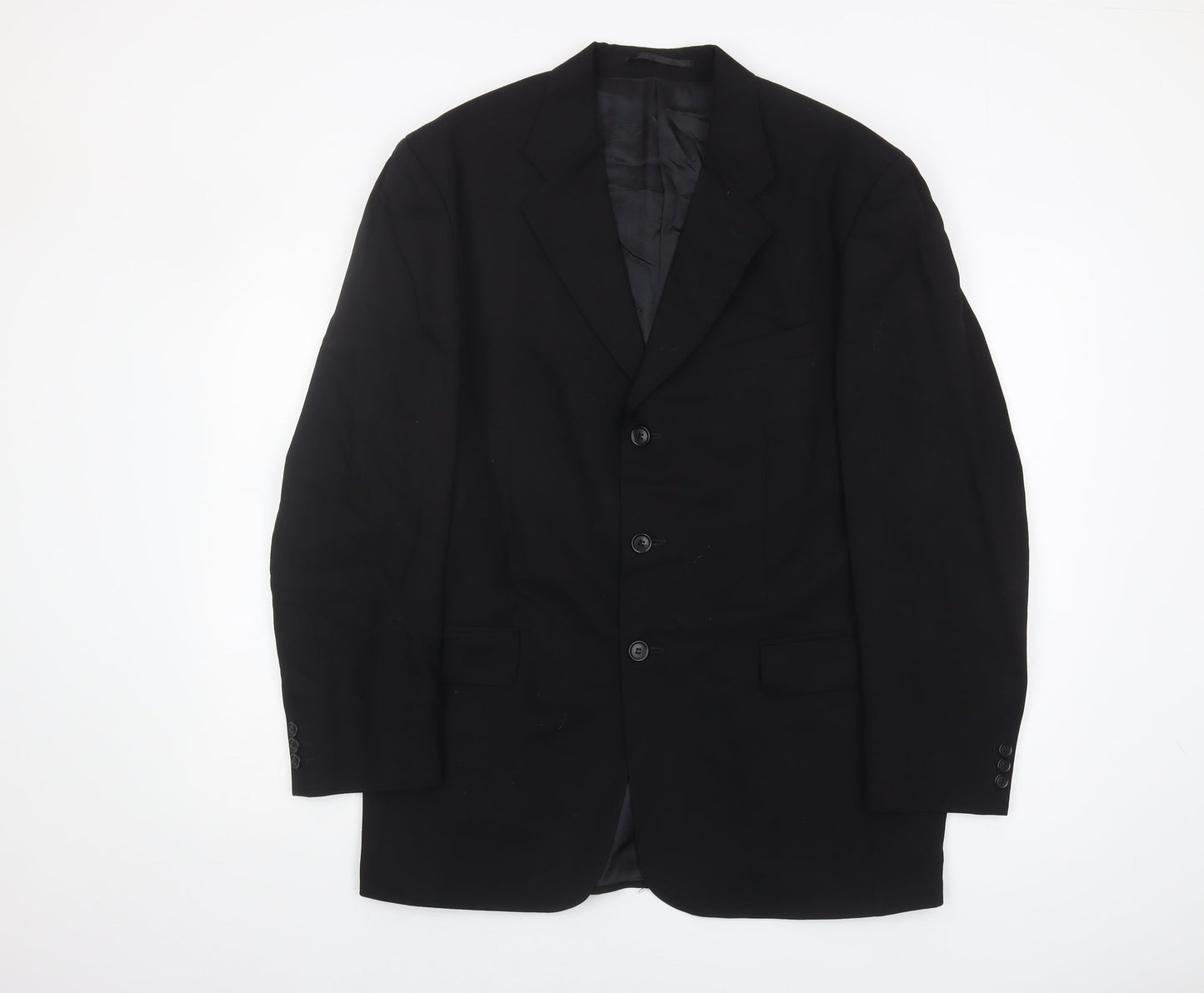 Mens UK Size 40 Pierre Cardin Regular Black Suit Jacket