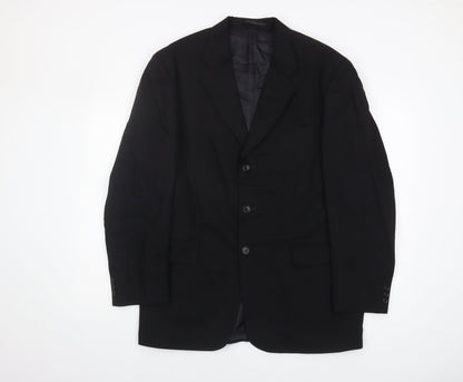 Mens UK Size 40 Pierre Cardin Regular Black Suit Jacket