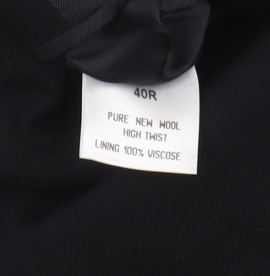 Mens UK Size 40 Pierre Cardin Regular Black Suit Jacket