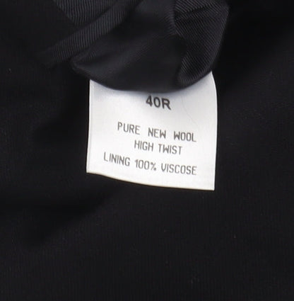 Mens UK Size 40 Pierre Cardin Regular Black Suit Jacket