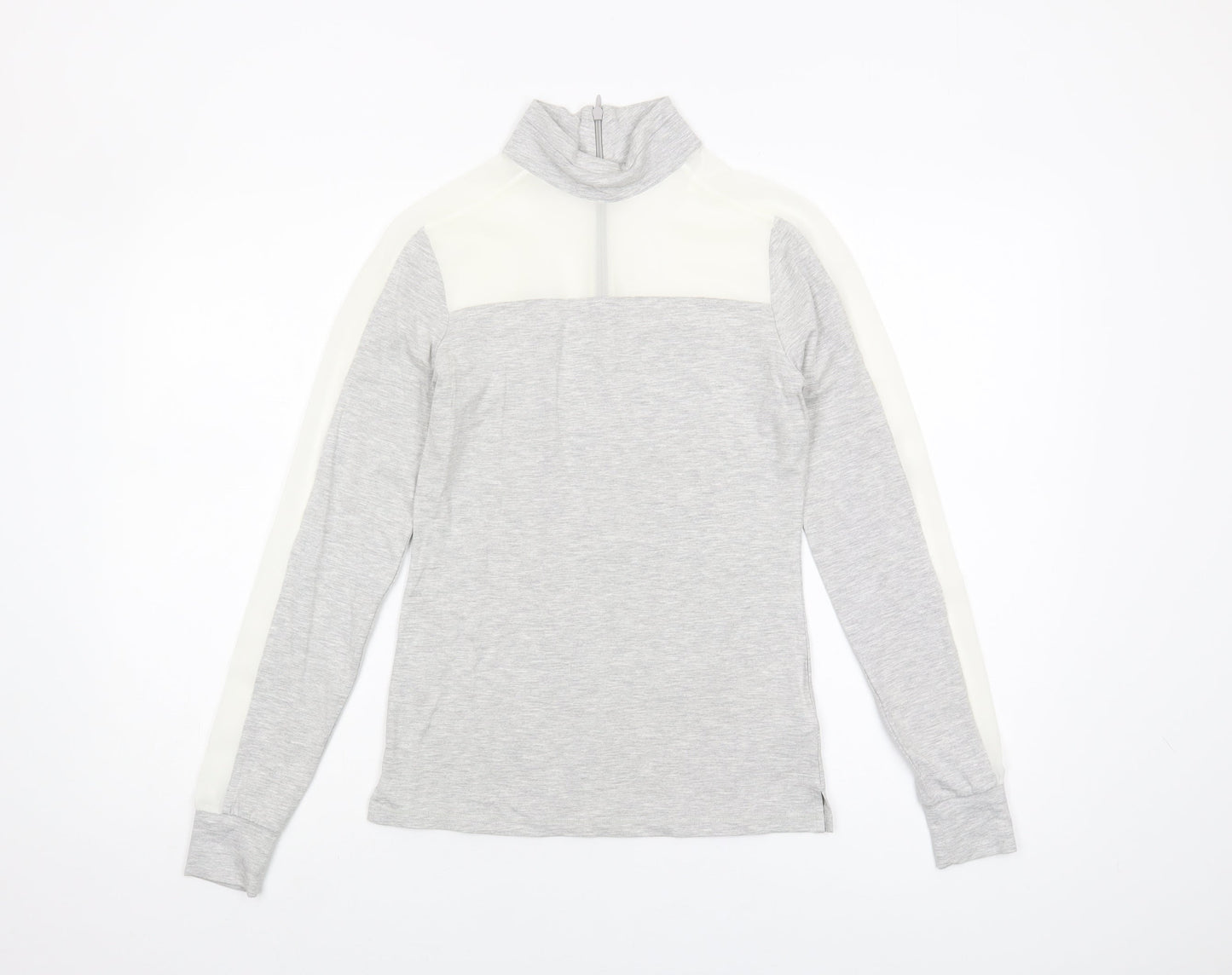 Karen Millen Women’s Grey High Neck T-Shirt, Size 8