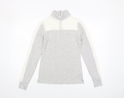 Karen Millen Women’s Grey High Neck T-Shirt, Size 8
