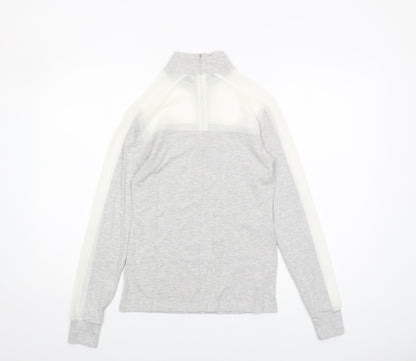 Karen Millen Women’s Grey High Neck T-Shirt, Size 8