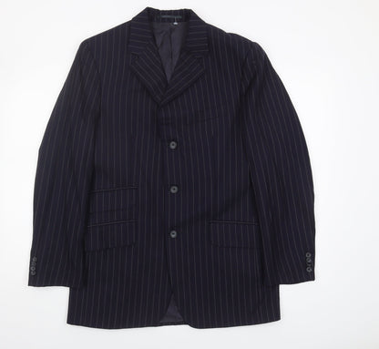 Mens UK Size 39 T.M.Lewin Regular Blue Suit Jacket