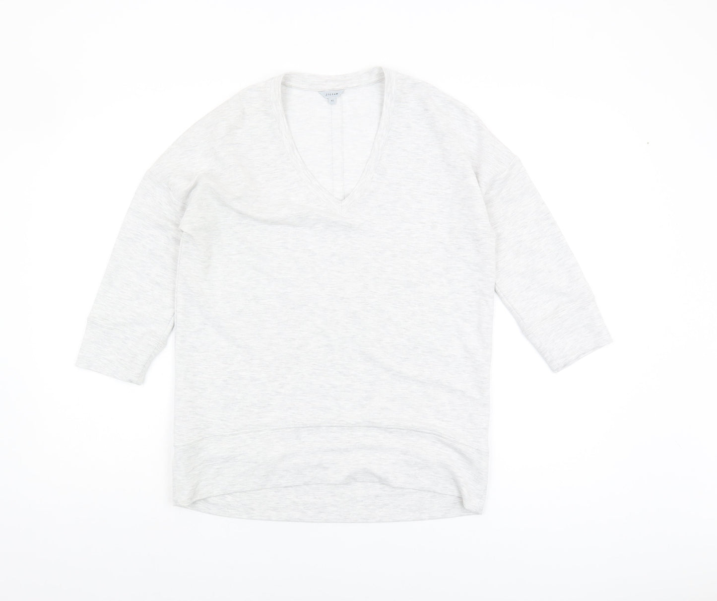 Womens UK Size XS Jigsaw White Basic T-Shirt