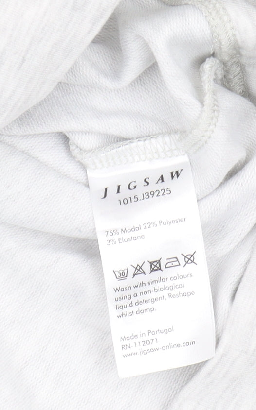 Womens UK Size XS Jigsaw White Basic T-Shirt