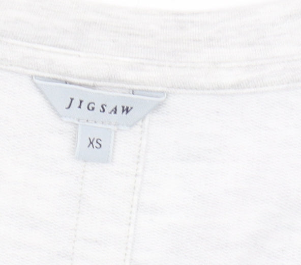 Womens UK Size XS Jigsaw White Basic T-Shirt