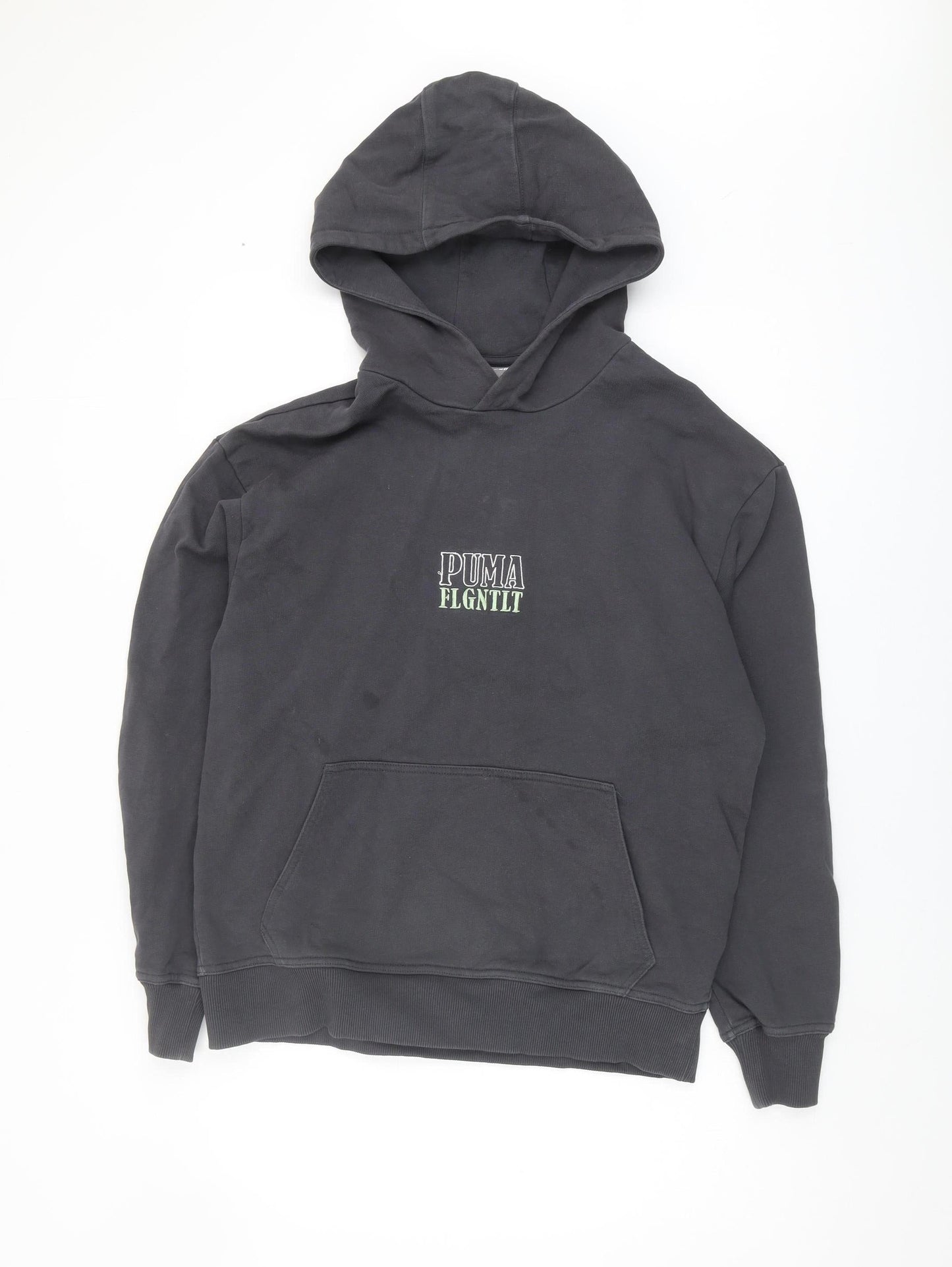 Mens UK Size S PUMA Black Pullover Hoodie
