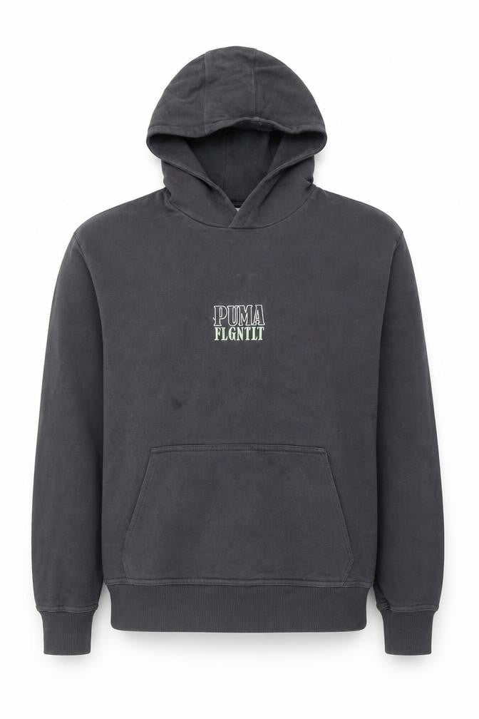 Mens UK Size S PUMA Black Pullover Hoodie