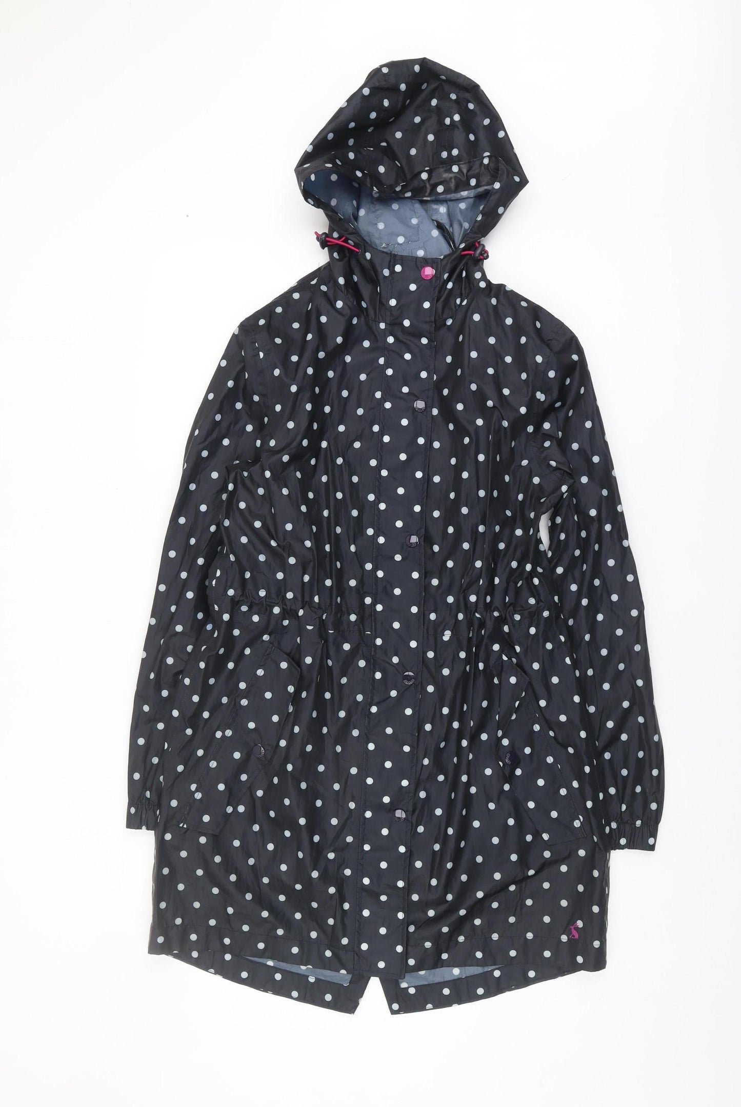 Womens UK Size 8 Joules Black Rain Coat