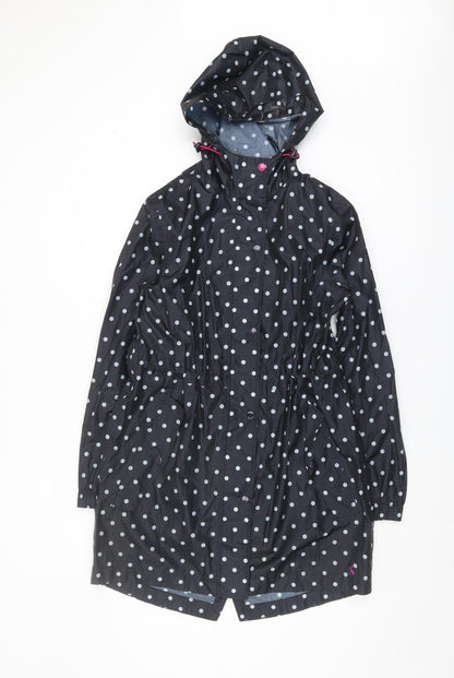Womens UK Size 8 Joules Black Rain Coat