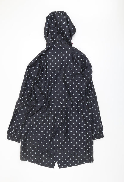 Womens UK Size 8 Joules Black Rain Coat