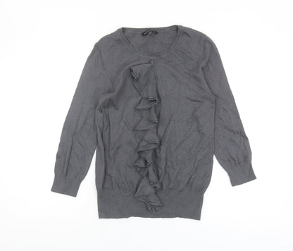 Womens UK Size 10 Laura Ashley Grey Pullover Jumper