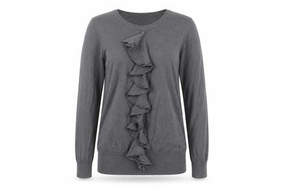 Womens UK Size 10 Laura Ashley Grey Pullover Jumper