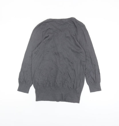 Womens UK Size 10 Laura Ashley Grey Pullover Jumper