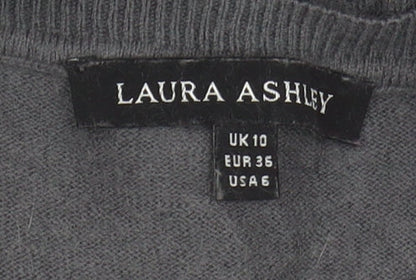 Womens UK Size 10 Laura Ashley Grey Pullover Jumper