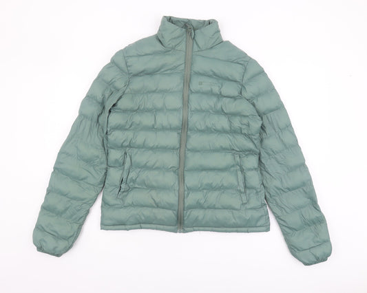 Mountain Warehouse Women's Green Puffer Jacket, Size 10