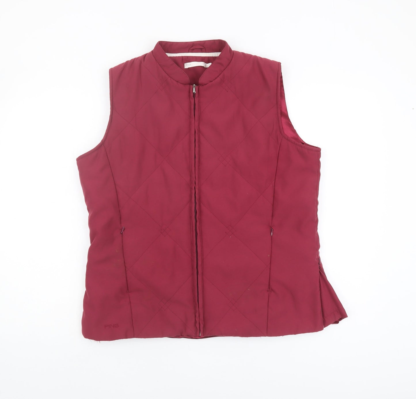 Ping Collection Women's Red Quilted Waistcoat Size 14