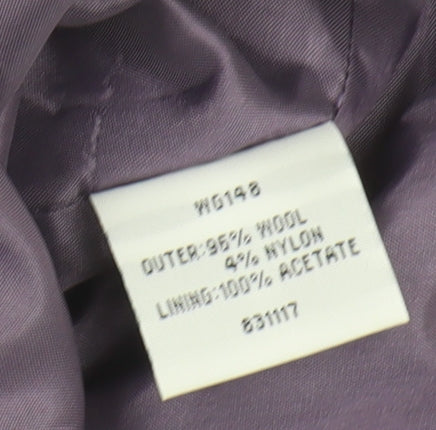 Boden Women's Purple Floral Wool Skirt, Size S