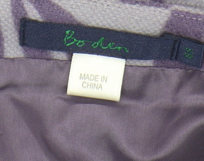 Boden Women's Purple Floral Wool Skirt, Size S