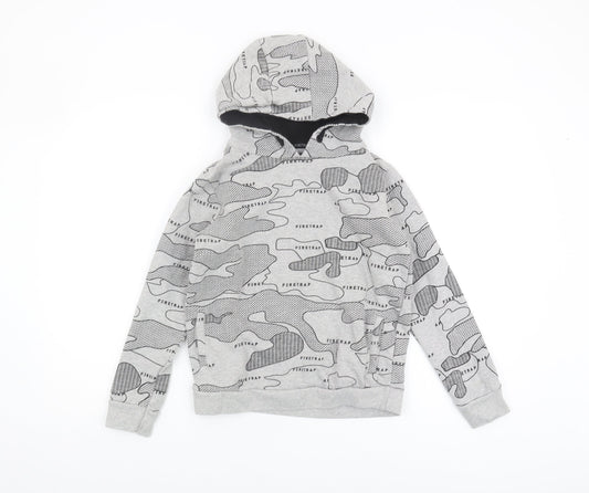Firetrap Boys Grey Camouflage Hoodie, Size 11-12 Years
