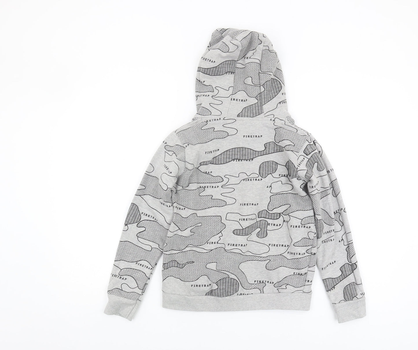 Firetrap Boys Grey Camouflage Hoodie, Size 11-12 Years