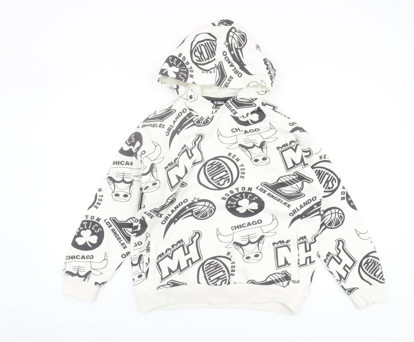 Marks and Spencer Boys White NBA Hoodie 11-12 Years
