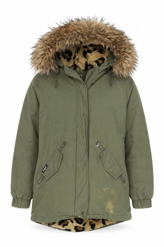 Womens UK Size 8 Superdry Green Parka Coat