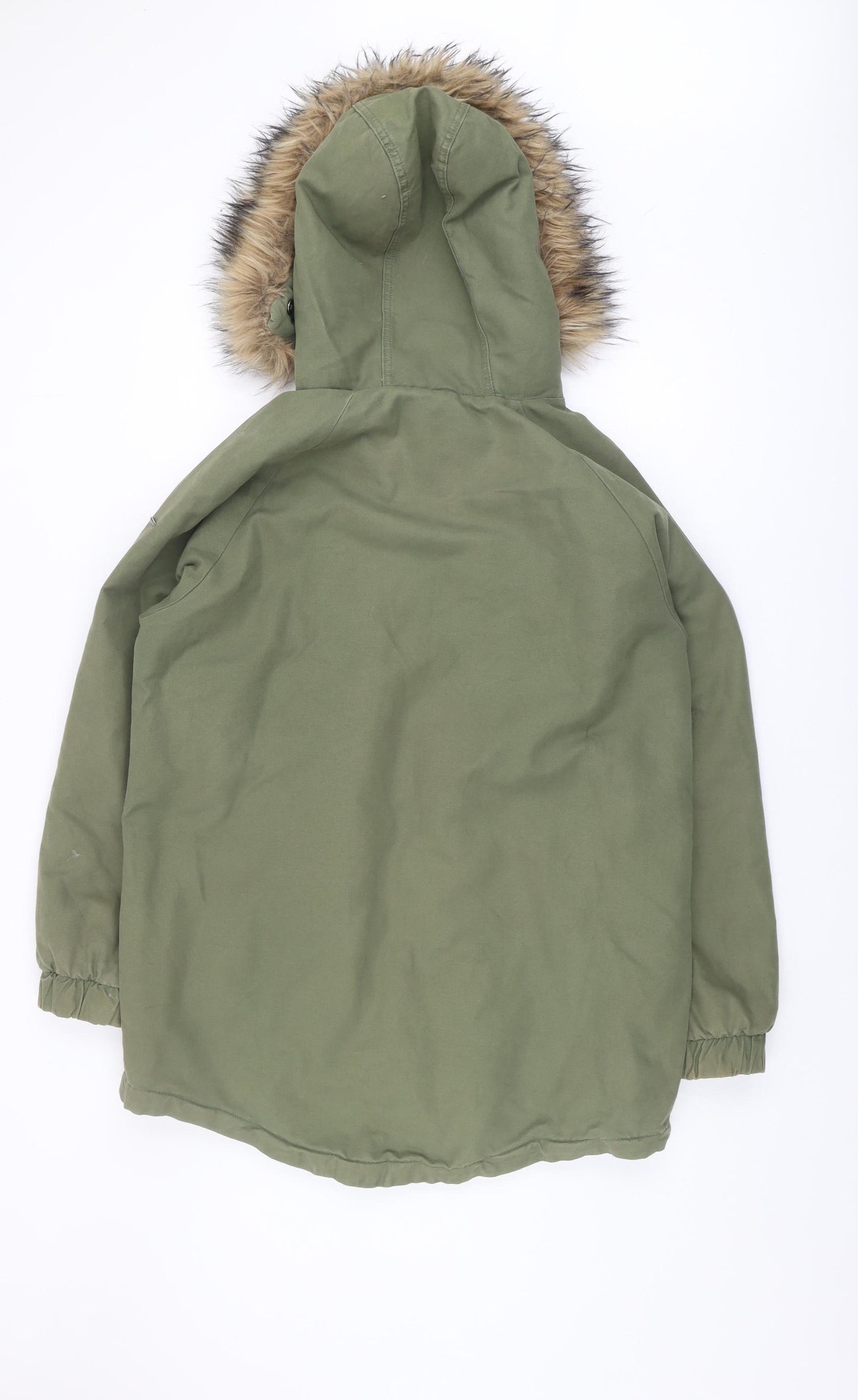 Womens UK Size 8 Superdry Green Parka Coat