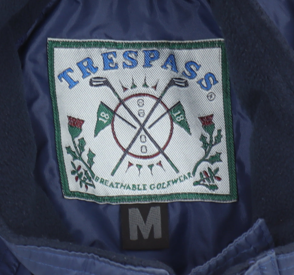 Mens UK Size M Trespass Blue Windbreaker Coat