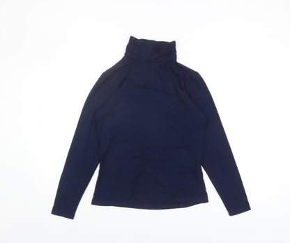 Womens UK Size S Woolovers Blue Basic T-Shirt