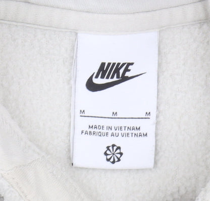 Nike Unisex Ivory M Pullover Hoodie with Logo & Pocket