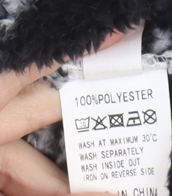 QED London Women's Black Check Jacket Size L Zip