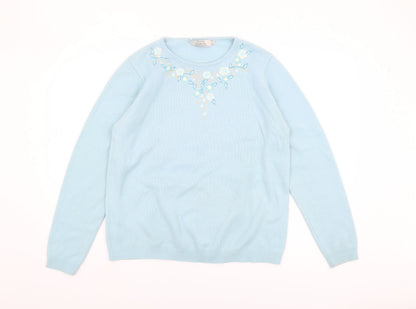 Womens UK Size M Honor Millburn Blue Pullover Jumper