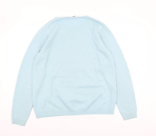 Honor Millburn Women's Blue Jumper M Embroidered Knit