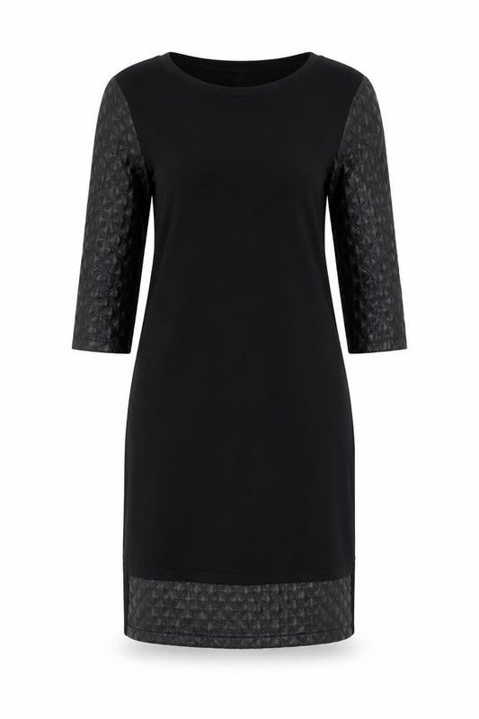 Front view of Guess Women's Black Dress S 3/4 Sleeve