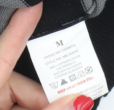 Brave Soul Men's Black Striped Pullover Jumper M