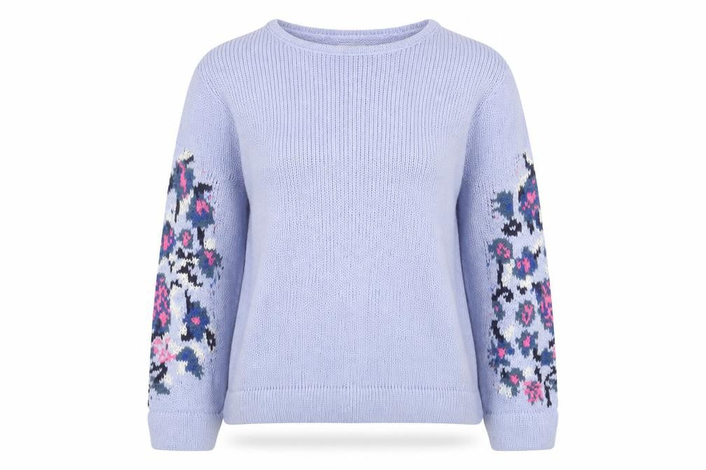Womens UK Size 12 Cotton Traders Blue Pullover Jumper