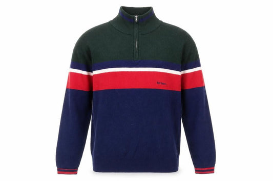 Urban Outfitters Men's Multicoloured Small Striped Full Zip Jumper