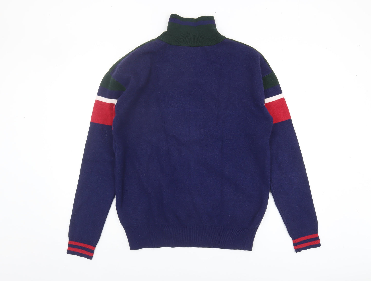Urban Outfitters Men's Multicoloured Small Striped Full Zip Jumper