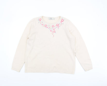 Womens UK Size M Honor Millburn Beige Pullover Jumper
