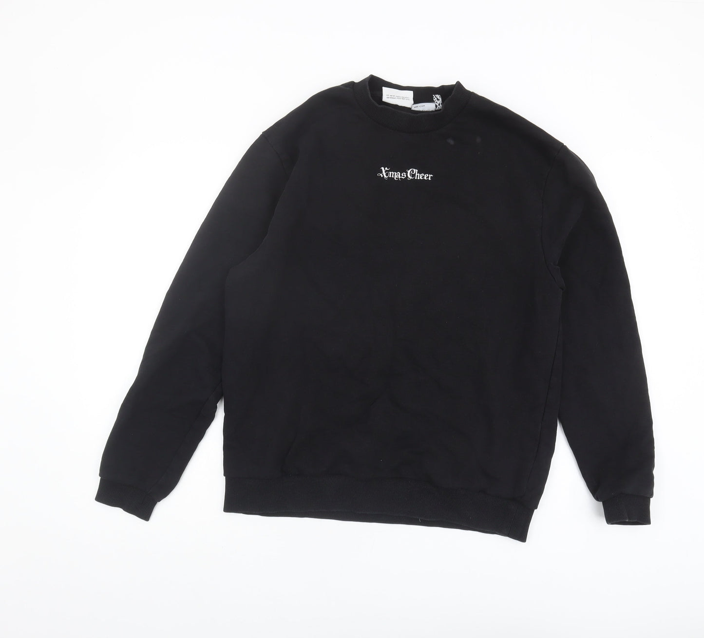 Mens UK Size M ASOS DESIGN Black Pullover Sweatshirt