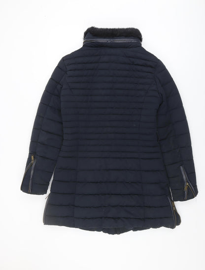 Womens UK Size 10 Firetrap Blue Puffer Jacket