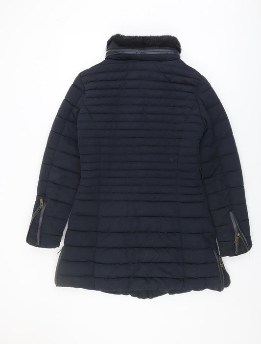 Womens UK Size 10 Firetrap Blue Puffer Jacket