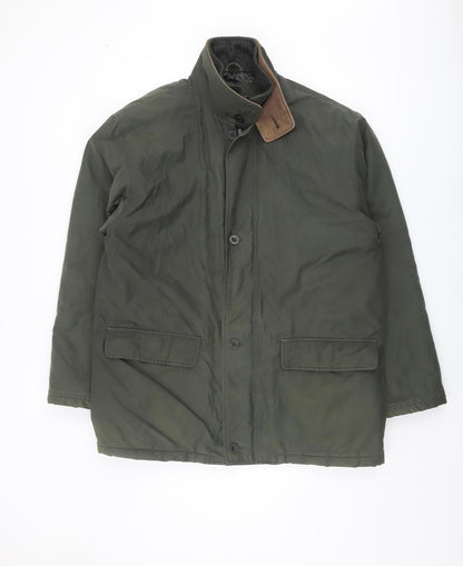 Wolsey Men's Green Cotton Mid-Length Coat M