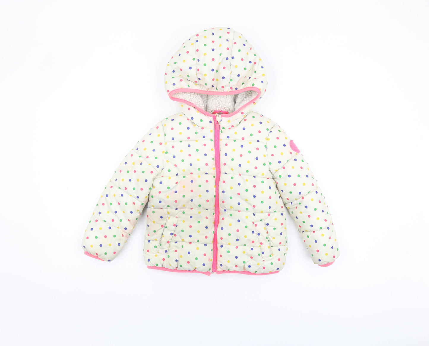 Gap Girls Multicoloured Hooded Puffer Jacket 5-6 Years