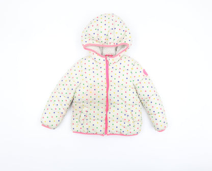 Gap Girls Multicoloured Hooded Puffer Jacket 5-6 Years