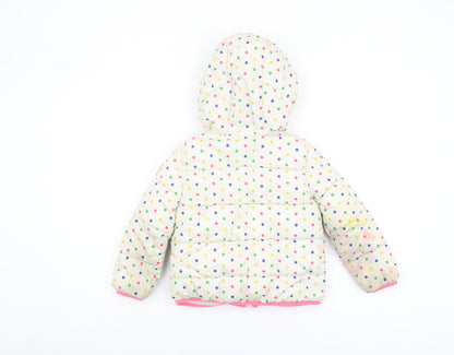 Gap Girls Multicoloured Hooded Puffer Jacket 5-6 Years